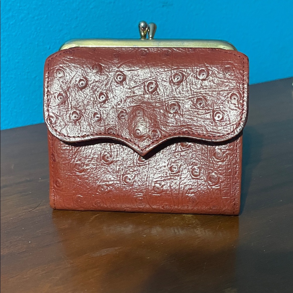 Vintage kisslock coin purse folding wallet billfold Princess Gardner